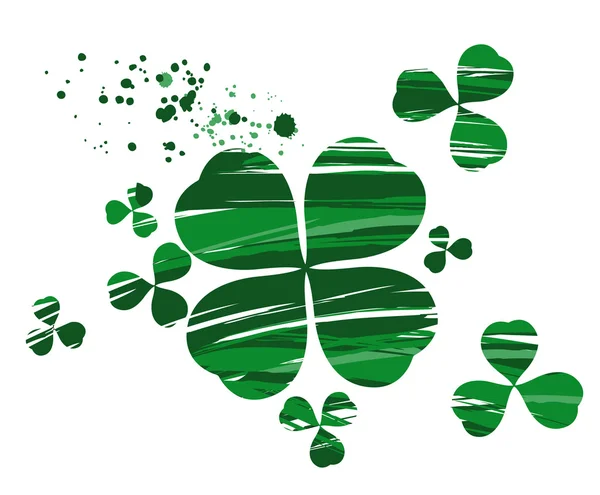 Clover painted with pain — Stock Vector