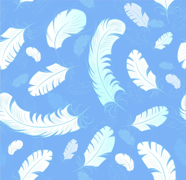 Motif de plumes blanches — Image vectorielle