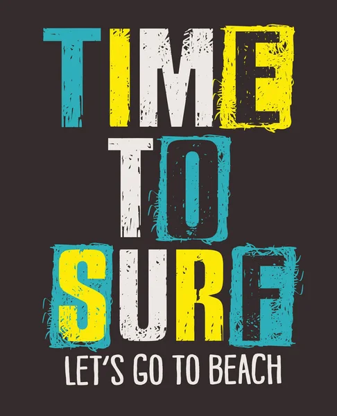 Slogan Surf Design Vetorial Para Shirt — Vetor de Stock