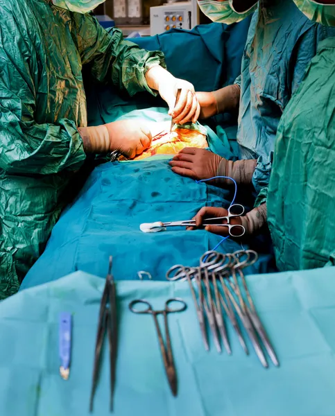 Doctors during cardiac surgery — Stock Photo, Image