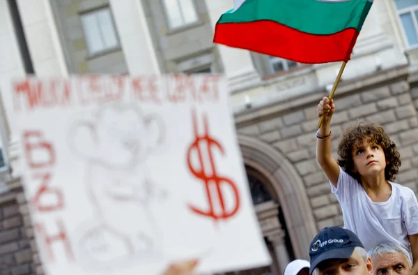 Bulgaria anti socialist government protest — Stock Photo, Image
