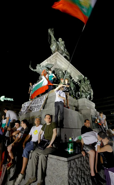 Bulgaria anti socialist government protest — Stock Photo, Image