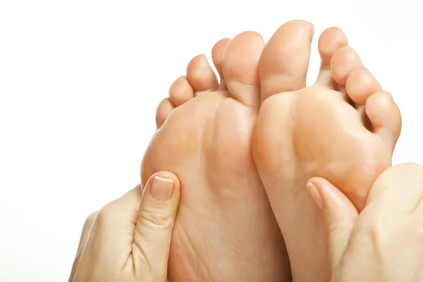 Foot massage female legs — Stock Photo, Image