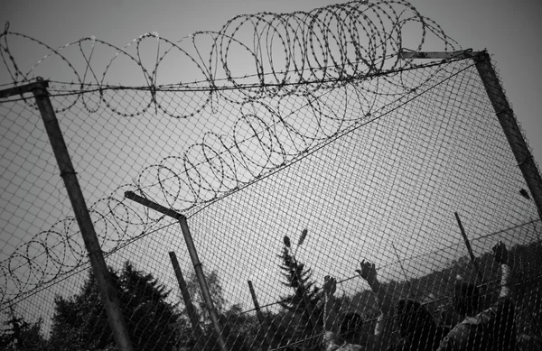 Gevangenis hek — Stockfoto