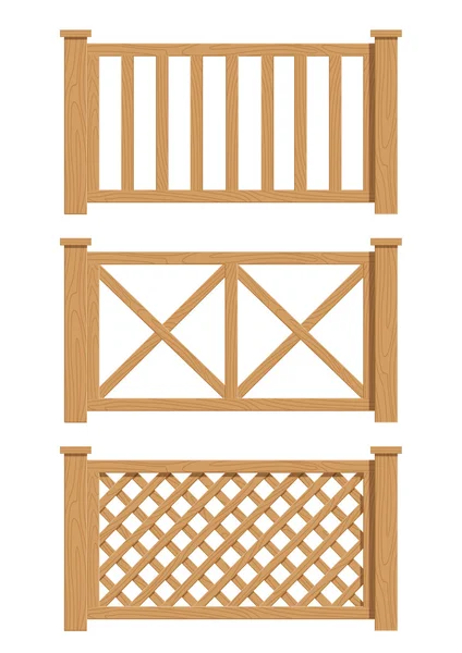 Clôture en bois — Image vectorielle