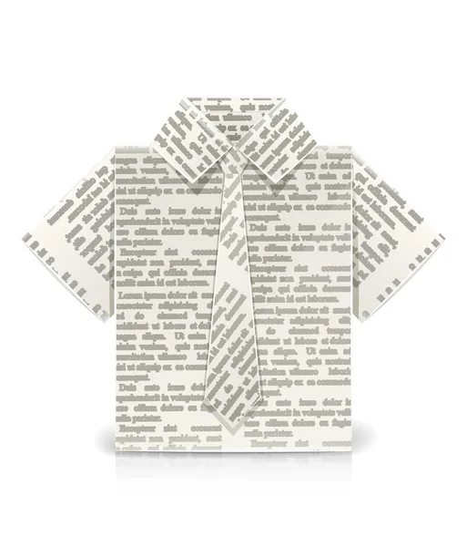 Camisa origami brinquedo — Vetor de Stock