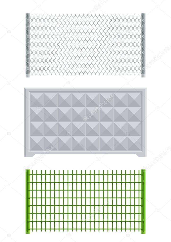 Meallic net and concrete fence