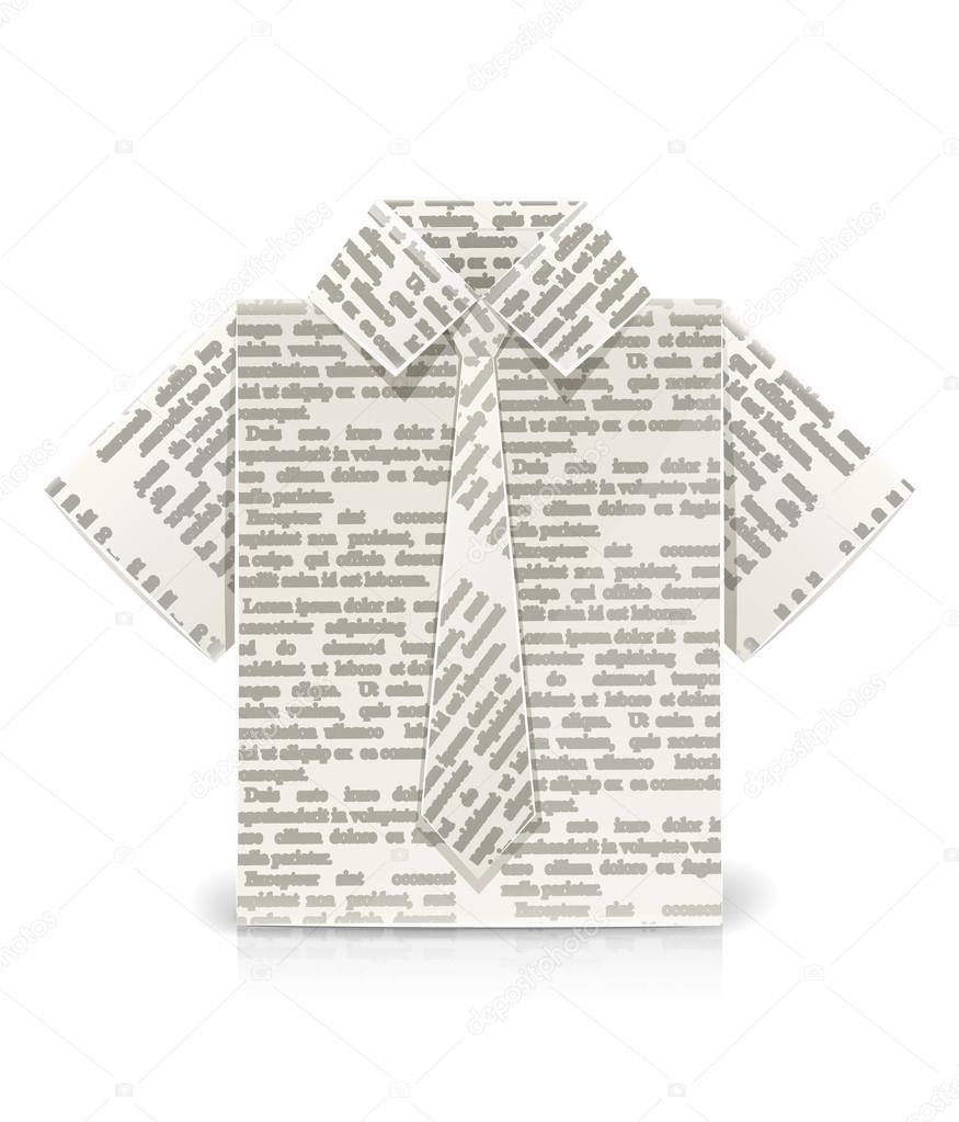 Shirt origami toy