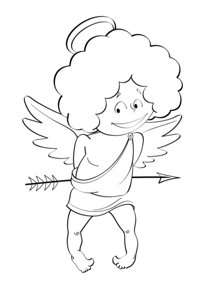 Angel cupid voor Valentijnsdag — Stockvector