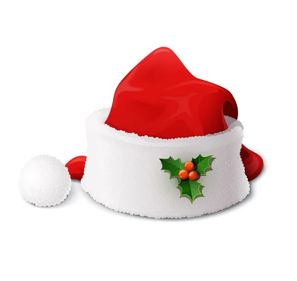 Sombrero de Papá Noel — Vector de stock