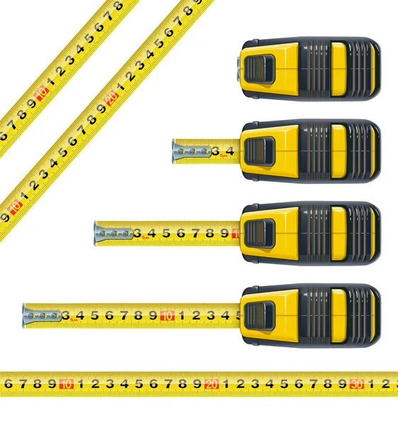 Mesure du ruban. Instrument de construction. Illustration vectorielle. — Image vectorielle