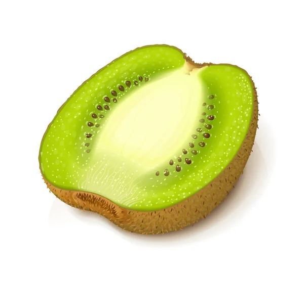 Kiwi. Frutta esotica succosa matura. Illustrazione vettoriale. — Vettoriale Stock