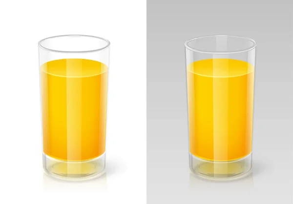 Verre Boire Avec Jus Orange Vaisselle Cuisine Isolé Sur Fond — Image vectorielle
