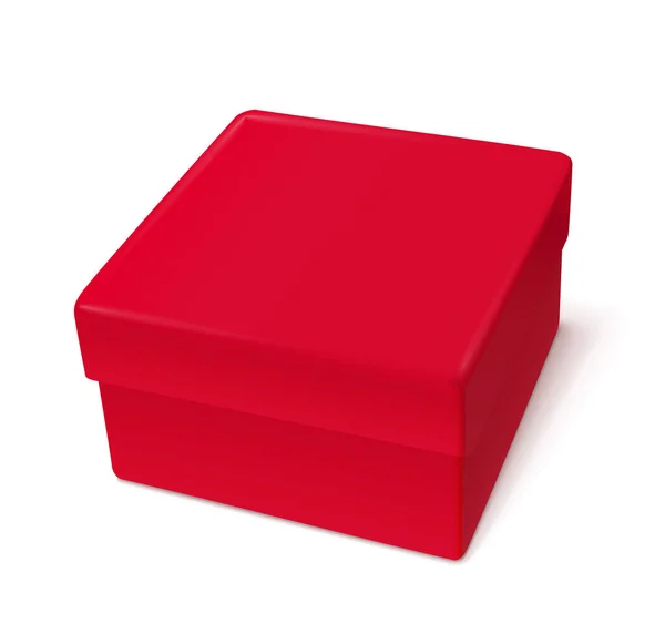 Roter Geschenkkarton. Vektorillustration. — Stockvektor