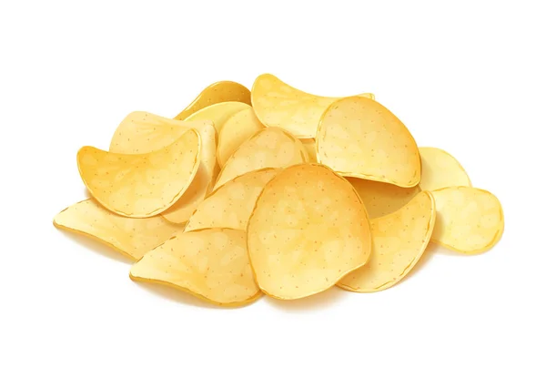 Des chips de pommes de terre. De la restauration rapide. Illustration vectorielle. Illustrations De Stock Libres De Droits