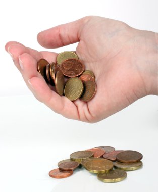 insan elinden düşen bazı euro coins