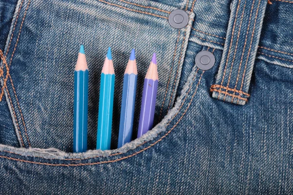 Pencils on a pocket — Stock Photo, Image