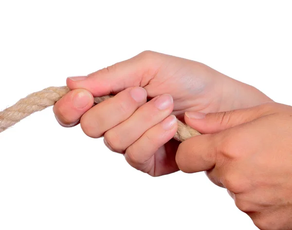 Hand and rope — Stock Photo, Image