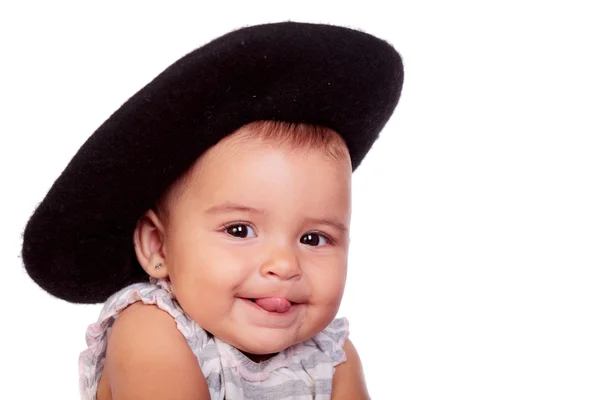 Hermoso bebé con sombrero — Foto de Stock