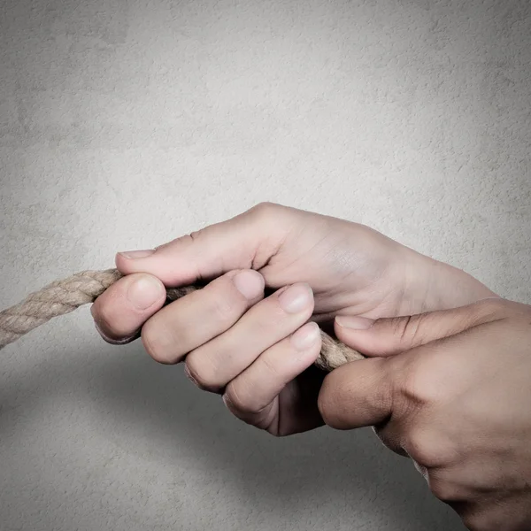 Human hand and rope — Stock Photo, Image