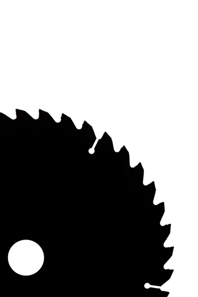 Circular saw silhouette — Stock Photo, Image