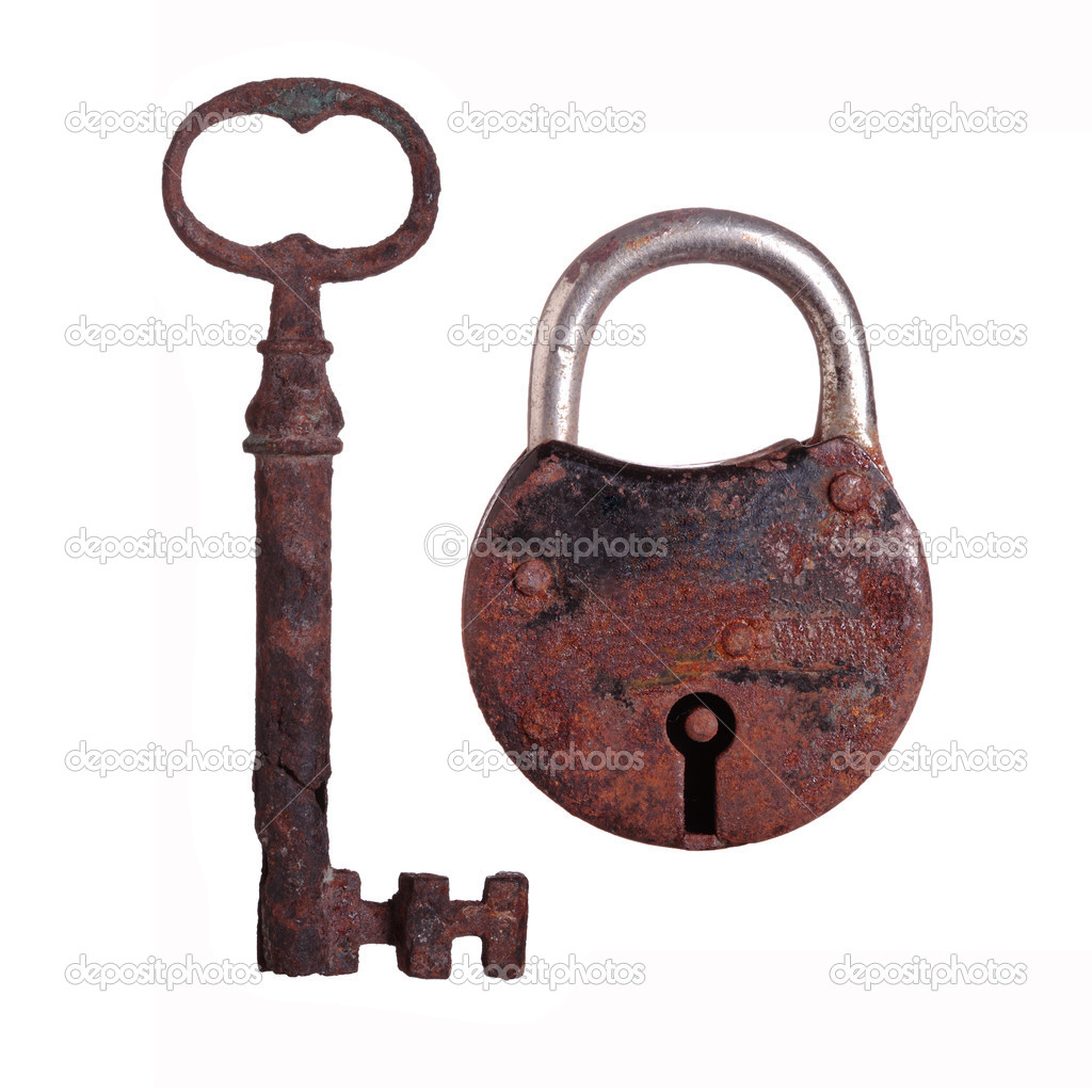 old lock and old key