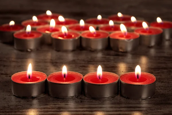 Red candles — Stock Photo, Image