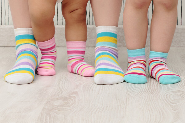 family in socks