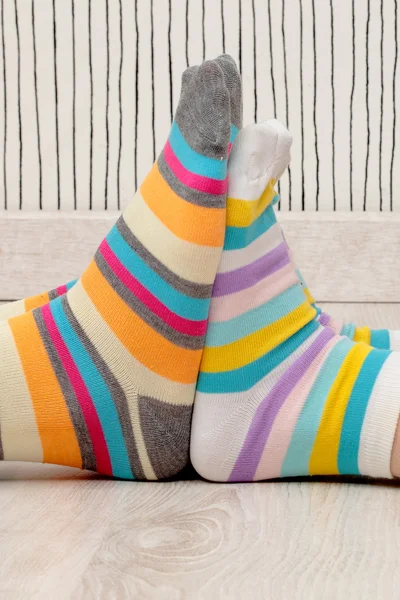 Paar in Socken — Stockfoto