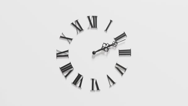 Horloge Comptant Heures Jour Rapide Vitesse Horloge Avec Des Flèches — Video