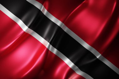 Ulusal bir Trinidad ve Tobago bayrağının 3D canlandırması