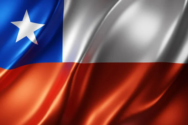 Vykreslování Státní Chilské Vlajky — Stock fotografie