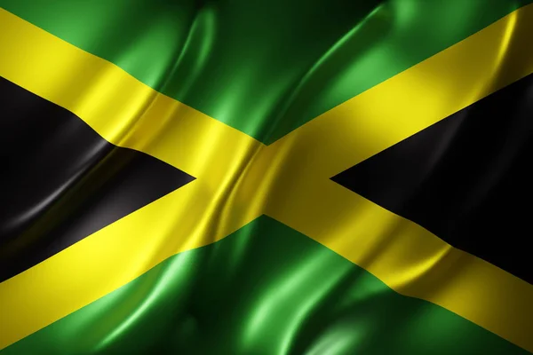 Рендеринг Национального Флага Ямайки — стоковое фото