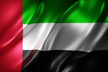 Birleşik Arap Emirlikleri bayrağının üç boyutlu çizimi