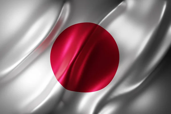 絹本著色日本旗 — ストック写真