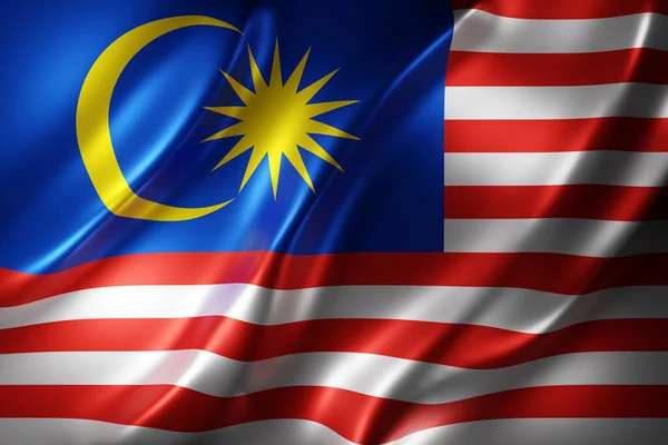 Konvertering Silkeslen Malaysisk Flagga — Stockfoto