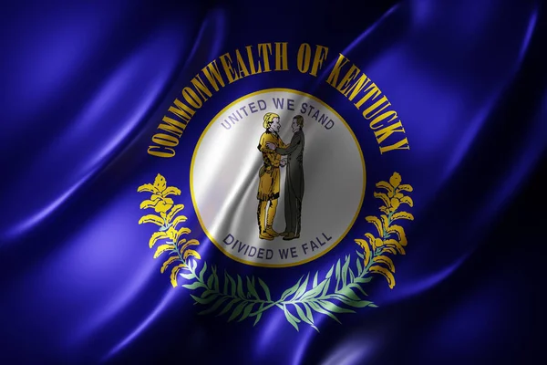 Representación Una Detallada Texturizada Bandera Del Estado Kentucky Usa — Foto de Stock