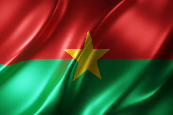 Representación Una Bandera Nacional Texturizada Burkina Faso — Foto de Stock