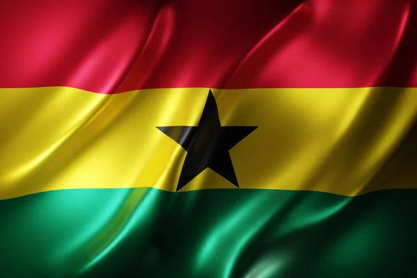 Dessin Drapeau Texturé Ghana — Photo