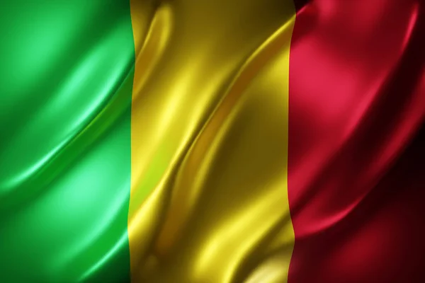 Рендеринг Текстурированного Национального Флага Мали — стоковое фото