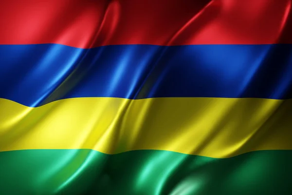 Representación Una Bandera Nacional Mauricio Texturizada — Foto de Stock