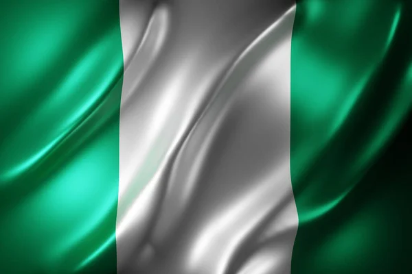 Rendering Textured National Nigeria Flag — Stock Photo, Image