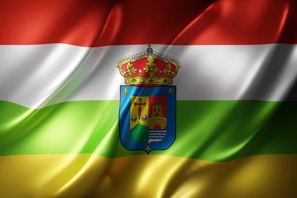 Rendering Silked Rioja Spanish Community Flag — Stock Photo, Image