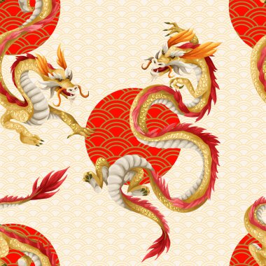 Ejderhalarla kusursuz bir düzen. Doğulu moda baskısı.