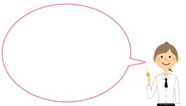 Kafe çalışanları, konuşma balonu / Kafe çalışanlarının işaret ettiği bir balon çizimi.