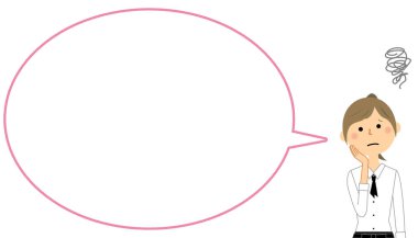 Baş belası kafe çalışanları, konuşma balonu. Sorunlu bir kafe çalışanının balon çizimi..