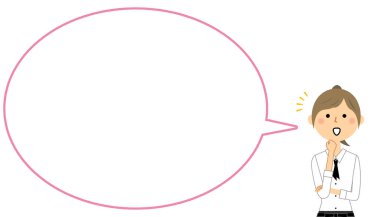 Kafe çalışanlarının dikkatini çekerim, konuşma balonu / Kafe personelinin fark ettiği bir balon çizimi.