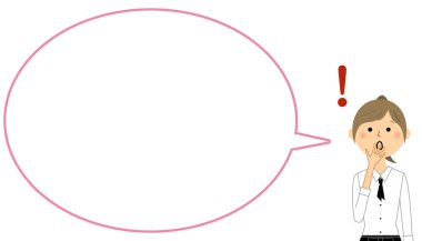 Şaşırtıcı kafe çalışanları, konuşma balonu. Şaşırtıcı bir kafe çalışanının balon çizimi..