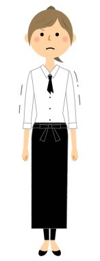 - Üzücü bir kafe çalışanı. - Üzücü bir kafe çalışanının resmi..