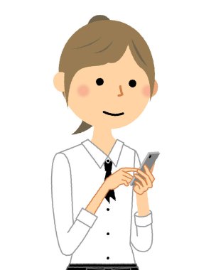 - Kafe katibi akıllı telefon kullanıyor. - Akıllı telefon kullanan bir katip resmedilmiş..